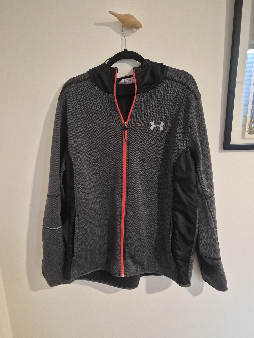 Under Armour Grey Zip-Up Hoodie with Accent